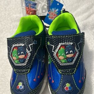 Kids Light-Up Character Sneakers in Blue and Neon Green